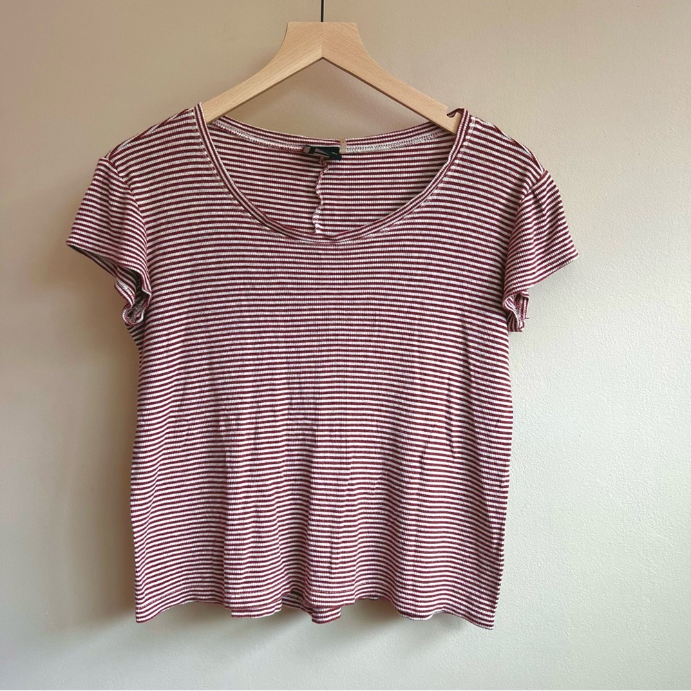Slightly Cropped Striped Tee